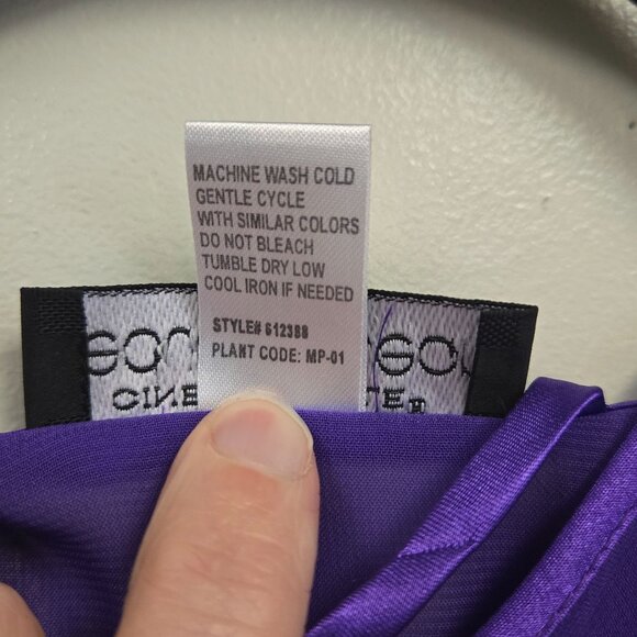 Cinema Etoile Seductivewear Purple Lace Sheer Robe and Chemise Set Medium - Picture 7 of 15